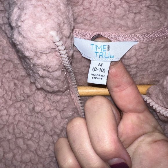 Time & Tru Mauve Sherpa Vest Medium - Picture 3 of 5